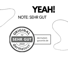 Lade das Bild in den Galerie-Viewer, Dermatestsiegel mit Note Sehr Gut