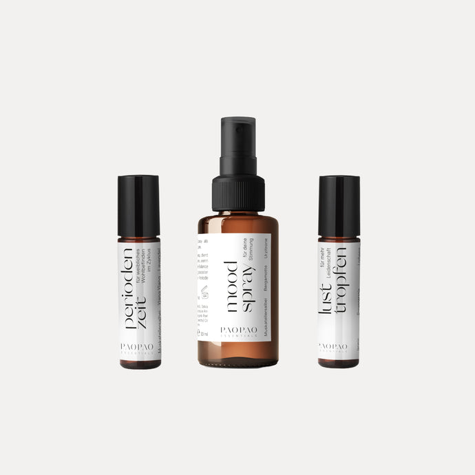 Gemeinsam sind wir stark: Mood Spray + Lusttropfen + Periodenzeit